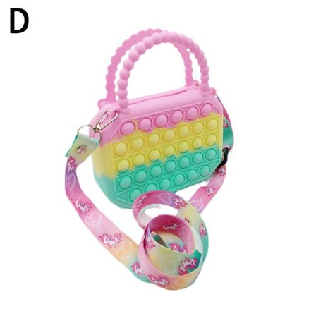 Pop Sensory Toys Regnbågsväska Fidget Toys Bag Barn Push Its K