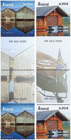 Åland - Bådhuse - Postfrisk gutterpair