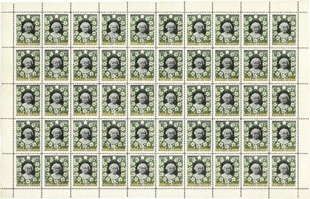 Danmark - Julemærkeark 1909 - Ufoldet