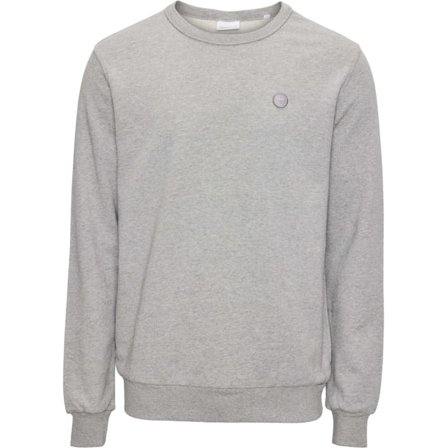 Knowledge Cotton Apparel Men's Elm Basic Badge Sweat Men long-sleeved sweaters Grey M