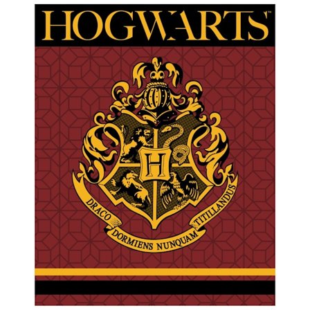 Harry Potter Crest fleecefilt i korall 120x150 cm