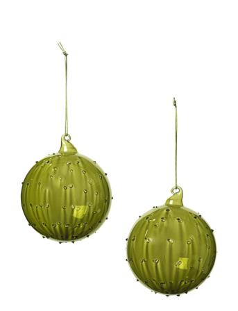 Deko Kugle 'Dot' Home Decoration Christmas Decoration Christmas Baubles & Tree Accessories Grøn Broste Copenhagen