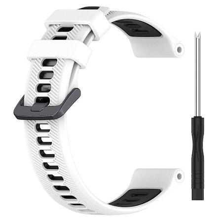 22 mm Tvåfärgat armband i twill-väv i silikon till Garmin Forerunner 965/955/945/935/745