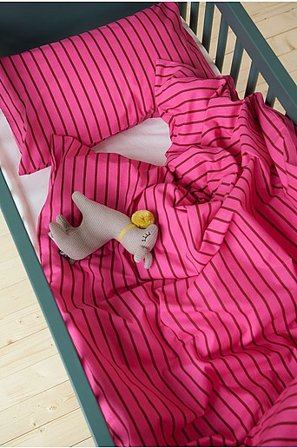 Jotex - Mini Sengesæt Tremmeseng Økologisk Cerice/rust - SIMA - Køb Sengetøj til børn hos Jotex