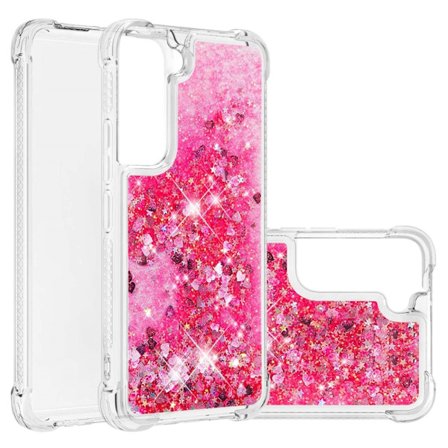 Glitter Bling TPU -kotelo Samsung Galaxy S22 Plus - Vaaleanpunainen