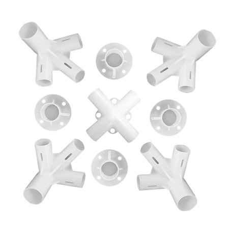 1 Sæt reservedele Fødder Hjørne Center Connector Intubationsudstyr Udskiftning Til Vandreture Markise Telt Udendørs Lysthus Trip(9PCS)