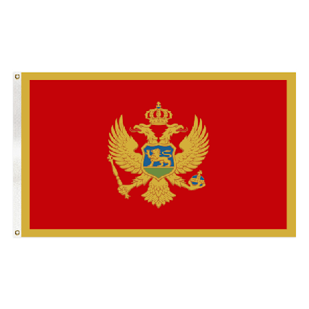 Montenegro flagga, 90x150cm polyester