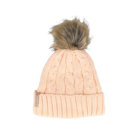 Picture - Rosa pom Mütze - Ezah Beanie Cream Pom @ Hatstore