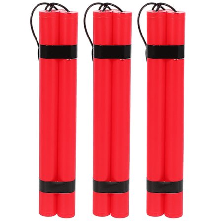 Halloween-rekvisiitta lelu - 3 kpl vääriä pommipakettia muoviset keppostelyrekvisiitat leikki pommimalli