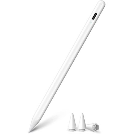 Styluspen til iPad 2018-2023, håndfladeafvisning/hældningsfølsomhed/magnetisk iPad-pen