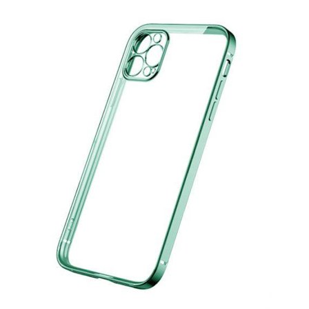 Apple iPhone 12 Pro Luxury Classic Square Frame Protection Case Green With Soft Thin Transparent Camera Protector High Quality