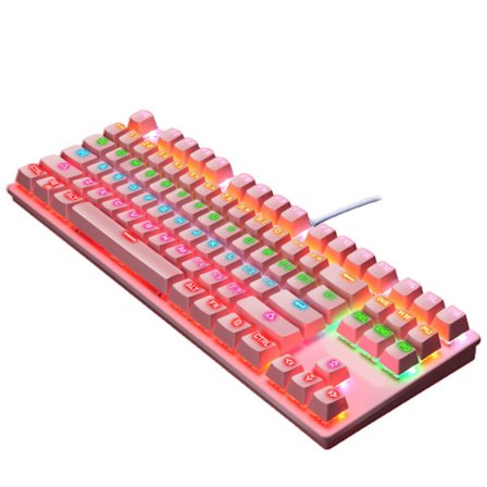 K550 Grön Axis Punk Mekaniskt Tangentbord Mekaniskt Gaming Tangentbord, Blå Brytare, USB-Kabelanslutet, 87 Tangenter