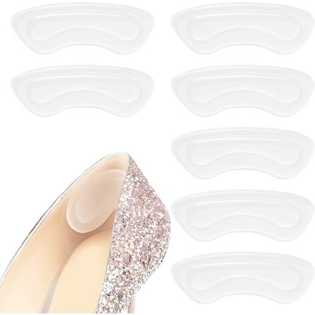 IC Hälkuddar, 5 par silikonhälskydd, självhäftande klackkuddar för fotvård