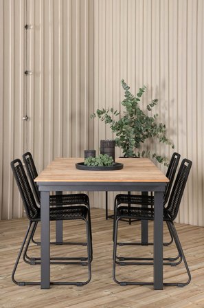 Venture Home - Spisegruppe Molle med 4 Levis spisebordsstole - Brun - Spisegrupper - Fra Homeroom
