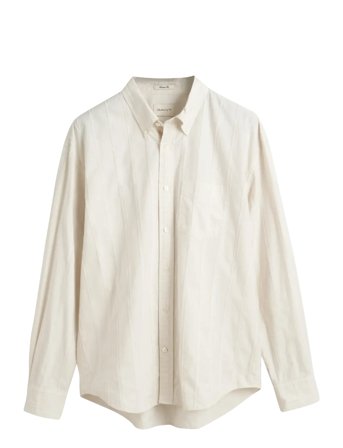 Rel Texture Stripe Shirt Cream GANT