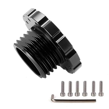 Bilratnav, Præcis Udskiftningsratadapter kompatibel med Thrustmaster T300 T500 PCD 73mm (Sort)