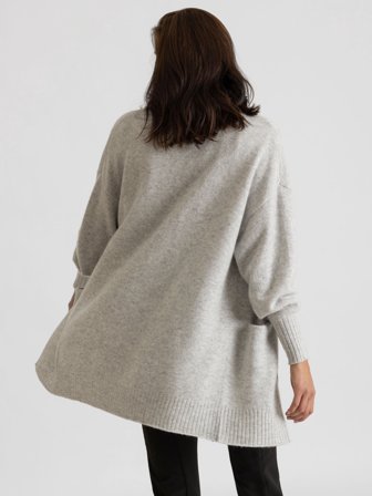 Kashmina - Kashmircardigan "Lounge" - lys grå - Size L