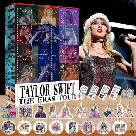 Taylor Swift -joulukalenteri 2023 joululoma syntymäpäivän lähtölaskentakalenteri 24 lahjalla lapsille aikuisille faneille, hauska kalenteri [DM] Style