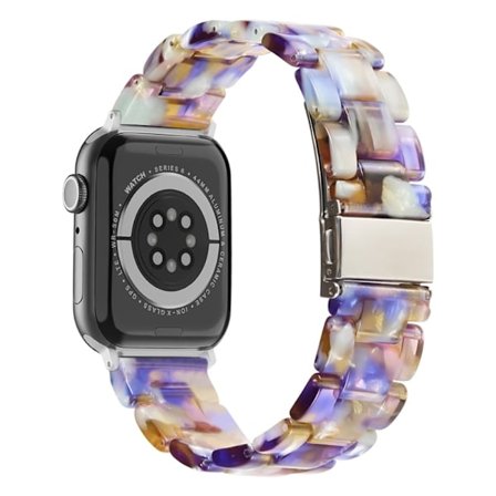 Apple Watch (45 mm) klockarmband i resinmodell - Blåvit Mix