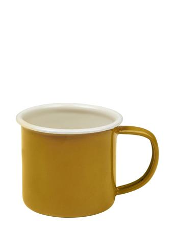 Enamel Mug - Ochre - 2 Pcs Home Meal Time Cups & Mugs Cups Yellow Fabelab