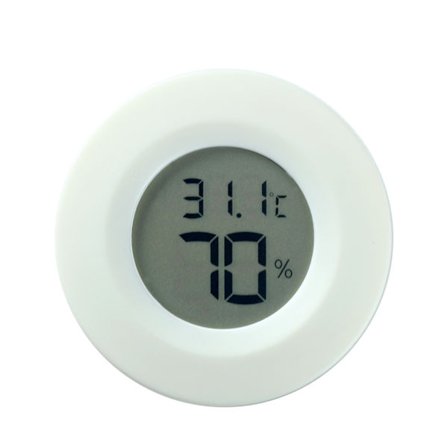 Vit Mini Hygrometer, 4-pack Liten Digital Termometer Hygrometer Monitor Inomhus Utomhus Fuktighetsmätare för Bil Växthus Hem S