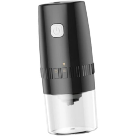 Liten elektrisk kvern, espressobønnekvern, bærbar kvern, automatisk kvern, minikvern, 1 stk - Svart