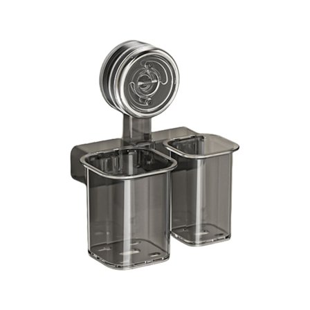 Aftagelig tandbørsteholder til badeværelset med vanddrænende funktion og opbevaring