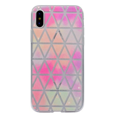 Super Thin Patterned Soft TPU Cell Phone Shell iPhone X/10 5.8 inch - Triangles