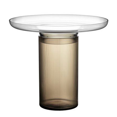 Orrefors Ensemble-vase 22 cm, brun/grå ' - 'Grå / brun