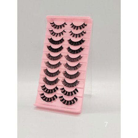 10-Par 3D Mink DD Curl Ryska Lösögonfransar / Ögonfransar - Black