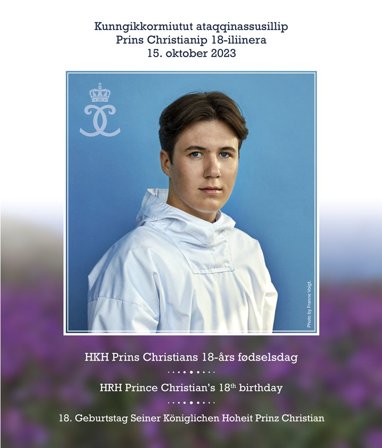 Grønland 2023 - Prins Christian 18 år - Postfrisk souvenirmappe