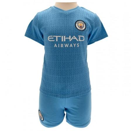 Manchester City FC Baby Crest T-Shirt & Shorts Set 6-9 månader S Sky Blue/White 6-9 Months