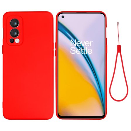Matte Liquid OnePlus Nord 2 5G silikone cover - Rød