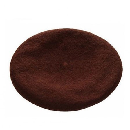 Fransk Beret Lue, Vendbar Ensfarget Kasjmir Beret Caps f