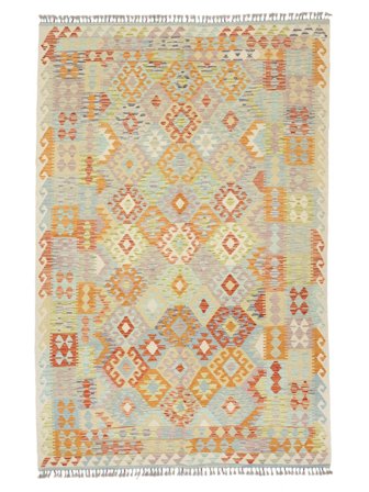 Kilim Afghan Old Style Rug 194X290 Brown/Green Wool, Afghanistan