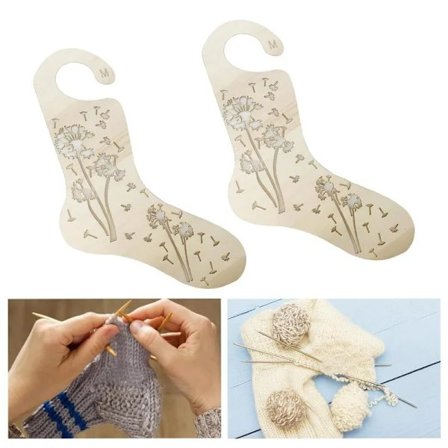 2 stk. sokkebrætter i træ, sokkeudblokker, sokkestrækker, justerbar sokkestrikkeform til gør-det-selv sokker, begynderhåndværk