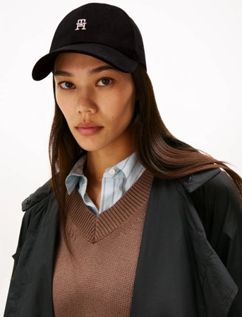 Tommy Hilfiger Th Elevated Chic Cap - Black - ONE SIZE