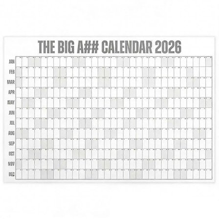 Den Stora A## Kalendern 2026 - Överdimensionerad Väggkalender med Penna & Klistermärken, 2026 Månadsplanerare för Hemmakontor, 84x109 cm