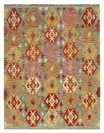 Hand Woven Kilim Afghan Old Style Rug 146X191