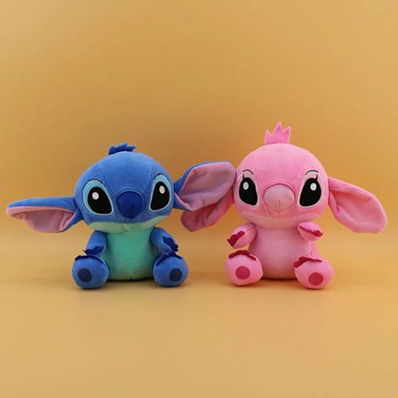 18 cm 2-pak Stitch Plyslegetøj - Blå & Lilla, Kompatibel med Miotlsy[JUN]