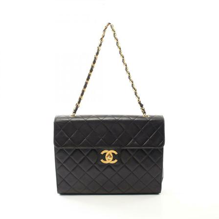 Chanel Vintage Pre-owned Shoulder Väska svart, Dam Vintage Väskor, Dam, Storlek: ONE SIZE