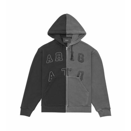 Axel Arigato, Split Legend Zip Hoodie Zwart, Heren, Maat:XS,Katoen,Patches
