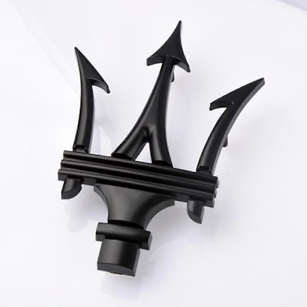 (Mat sort) Bil Front Grill Badge Emblem til Maserati Emblem Quattroporte Q4