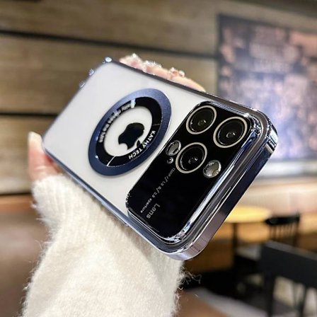 Magsafe Magnetic Luxury Plating Klart case för Iphone 15 Pro Max/15 Ultra/15 Pro/15 Plus/15 kompatibel trådlös laddning