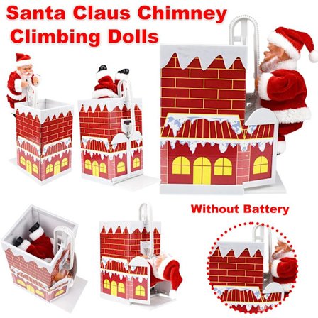 Kiipeily savupiippunuket Joulupukki Sähkölelu Uutuus Hauskat Lelut Muovimusiikki Joulupukin nuket