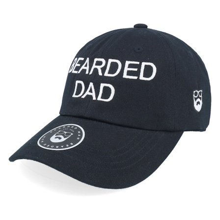Bearded Man - Noir unconstructed Casquette - Bearded Dad Black Dad Cap @ Hatstore