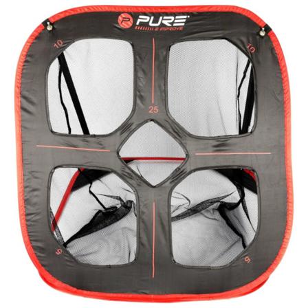 Pure2improve Popup Övningsnät För Golf 82x80x88cm Svart Och Röd Svart