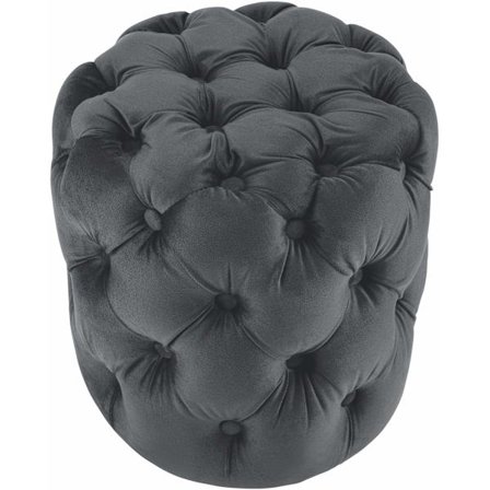 Velvet Ottoman Chesterfield Style - Pouf Foot Pall - Elegant Design, Lätt att underhålla