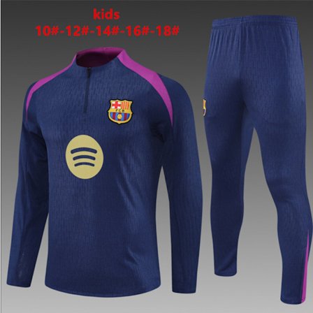 FC Barcelona Halv Glidelås Treningssett for Barn, Sesong 2025-2026