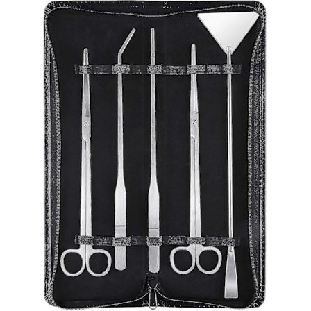 Akvarie Aquascaping Kit 5 i 1 Inox Akvarietank Akvatiske Planteværktøjssæt Tang Saks